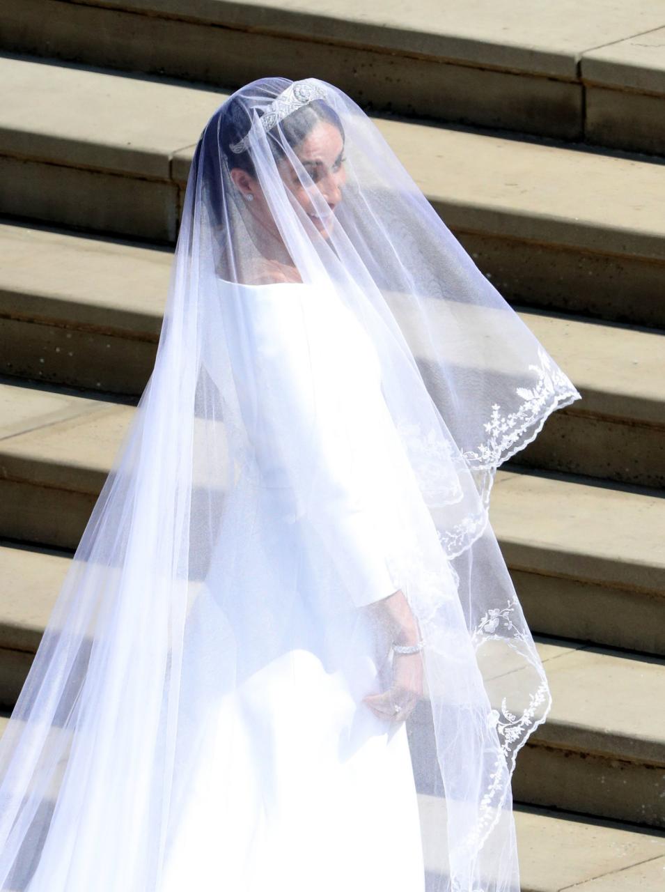 Meghan Markle arrives at St George