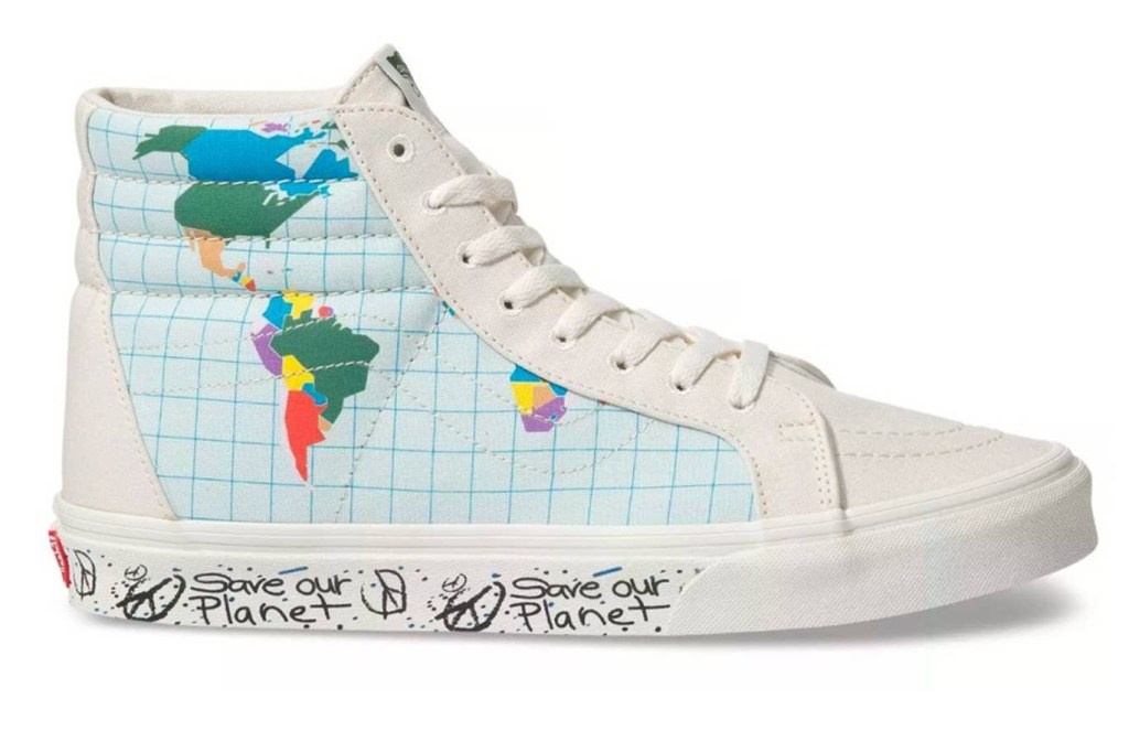 A high top trainer from the Vans Save Our Planet collection